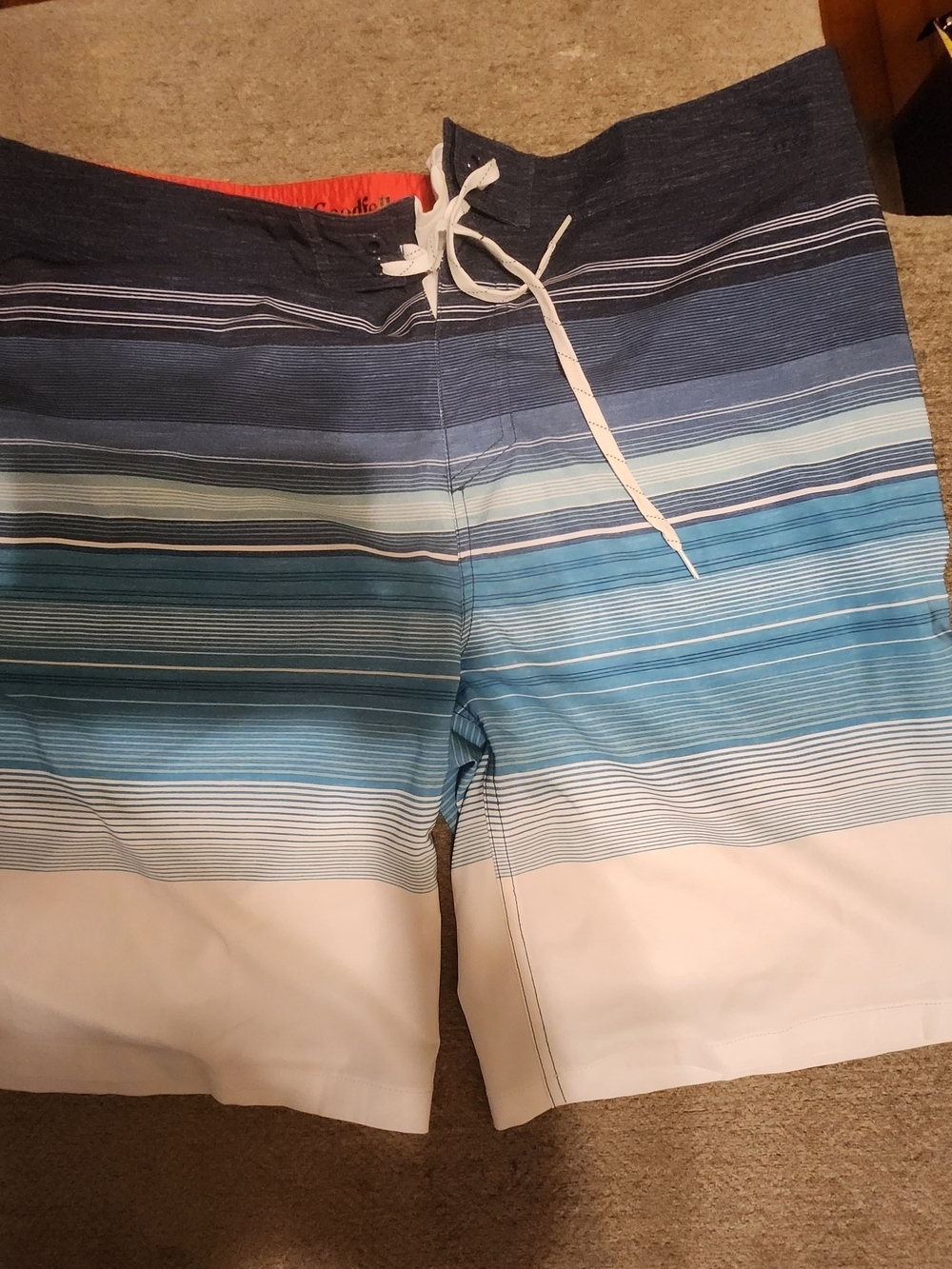 Goodfellow & Co Blue Gradient Stripe Swim Shorts